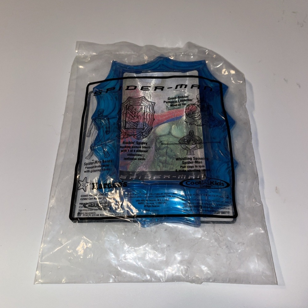 Vtg Spiderman Green Goblin Kid's Meal Toy Launcher Rockin' Picture 2002